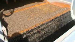 Coarse sand on dewatering screen [upl. by Bryn]