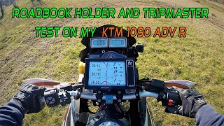 Roadbook Holder and double Tripmaster on KTM 1090 R ADV [upl. by Norok819]