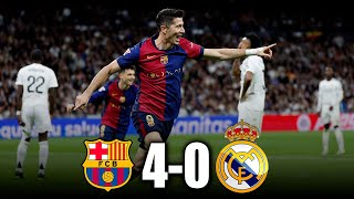 REAL MADRID vs BARCELONA 04  GOLEADA HISTORICA  La Liga 2024 [upl. by Animar]