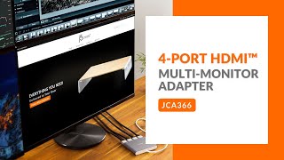 j5create USBC™ to 4Port HDMI™ Multi Monitor Adapter  Model JCA366 [upl. by Walden]