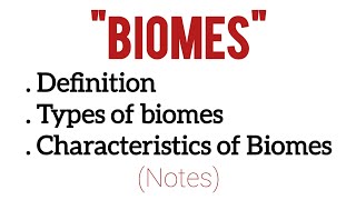 Biomes  Types of Biomes  Characteristics of Biomes  GEOG211  Semester 4  PU [upl. by Tonneson454]