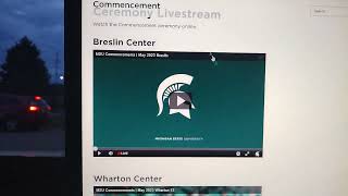 how to view MSU commencement live stream on a desktop [upl. by Yatnoj]