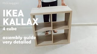 IKEA KALLAX shelving unit 4 cube 77x77 cm assembly instructions very detailed [upl. by Notlil334]