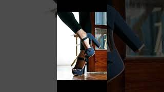 Wonderful Womans Designers Block Mid Heels Platform Shoes [upl. by Asilanna]