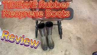 TIDEWE Rubber Neoprene Boots Review [upl. by Aniteb]