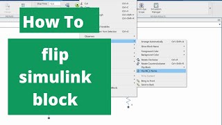 How to flip block in Simulink [upl. by Selden]