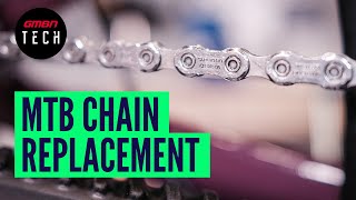 How To Replace A Mountain Bike Chain  Change Your Chain Like A Pro [upl. by Dnomal18]