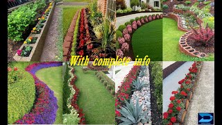 Garden bed edging ideas  Easy Garden Edging  Lawn Edging  Pebble Edging  Garden Edge Design 2024 [upl. by Mungovan]