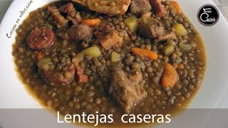 LENTEJAS CASERAS con Carne  Receta Fácil  Tonio Cocina [upl. by Lokim226]