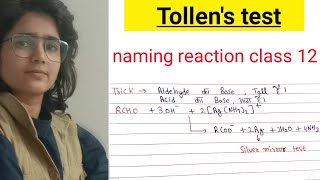 Tollens test  naming reaction class 12 [upl. by Adnilemreh620]