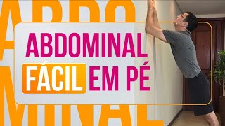 DIMINUIR BARRIGA RÁPIDO com PRANCHA FÁCIL NA PAREDE I Exercícios para Iniciantes  Nível 4 [upl. by Neeoma]