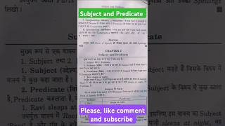 Subject and PredicateDefinition with exampleEnglish Grammar👉 [upl. by Pinelli362]