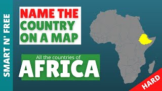 Guess the Country Africa Map Quiz  Hard [upl. by Lledrac]