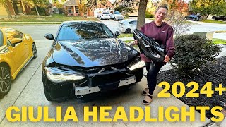 2024 Alfa Rome Giulia Headlight Retrofit [upl. by Aicarg]