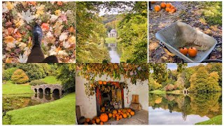 AUTUMN DAY OUT AT STOURHEAD GARDENS 🍁🧡🎃🧙 WILTSHIRE ENGLAND PUMPKINS 🎃fall autumn nationaltrust [upl. by Sewellyn]