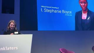 Opening of the unveiling ceremony of the portrait of I Stephanie Boyce Part I [upl. by Harp]