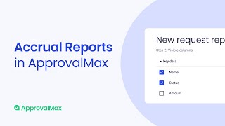 Accrual Reports in ApprovalMax [upl. by Wesa827]