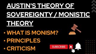 Austins theory of sovereignty  Monistic theory  Principles and Criticism  Simplify Law [upl. by Euqina]