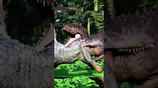 🦖SPINOSAURUS vs INDOMINUS REX in Biosyn Sanctuary JWE2 jurassicworld jurrasicworldevolution2 dino [upl. by Llenrahs909]