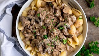 Slow Cooker Beef Stroganoff [upl. by Aicsila]