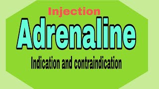 Injection Adrenaline Indication and contraindication [upl. by Naillij]