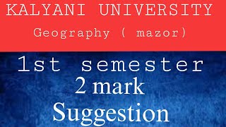 1st semester Geography suggestionkalyaniuniversity  GEOTECTONIC and GEOMORPHOLOGY  suggestion [upl. by Aivizt]