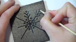 Tutorial decorazioni Natalizie fai da te stampini di polistirolo  DIY christmas foam stamps [upl. by Eba]