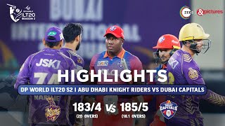 ILT20 S2  English HIGHLIGHTS  Dubai Capitals VS Abu Dhabi Knight Riders T20 Cricket  25th Jan [upl. by Ykvir]