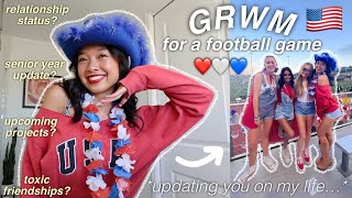 GRWM for a football game while i update you on my life  vlog [upl. by Dalury]