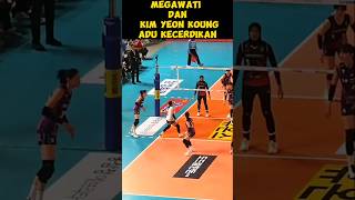 megawati dan kim yeon koung adukecerdikan volleyball redsparkspinkspiders [upl. by Ednalrym]