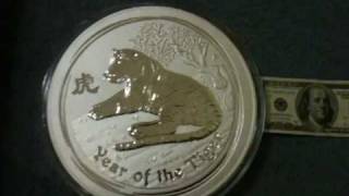 2010 Perth Mint Year of the Tiger 10 kilo 10 kg32151 Troy Oz 9999 Pure Silver Coin [upl. by Navetse244]