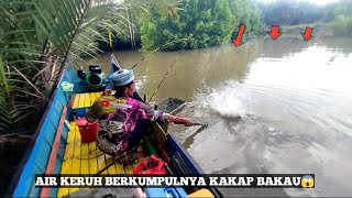 Spot Air Keruh Bekumpulnya Predator Muara Joran Silih Berganti Di Sambar mancing [upl. by Milan]