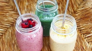 3 leckere nahrhafte Smoothie Rezepte [upl. by Placia]