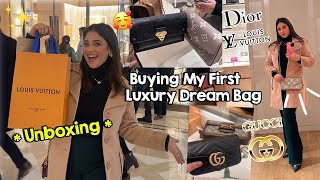 Bought My first 🥹Louis vuitton Bag 💼  Louis Vuitton kafi mehnga pada  Dream VLOG ❤️🥹 [upl. by Ataymik]