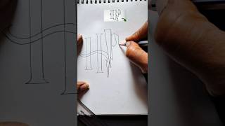 unique lettering art drawing trending youtubeshorts shorts [upl. by Nafis238]