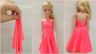 Barbie elbise yapımı  Nasıl Yapılır  5 dakikada hallet  kendin yap  Barbie kıyafet yapımı [upl. by Anjali]