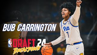 Bub Carrington Scouting Report  2024 NBA Draft Breakdowns [upl. by Einitsed]