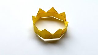 PAPER ORIGAMI CROWN TUTORIAL  DIY PAPER CROWN STEP BY STEP  FOLDIG CROWN ORIGAMI  ROYAL CROWN [upl. by Norted]