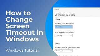 How to Change Screen Timeout in Windows 10 Easy [upl. by Ehrenberg]