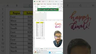 Dont Use Sum in Excel‼️Instead Use Amazing Function excel exceltricks exceltips shorts [upl. by Rutger779]