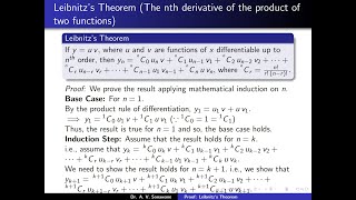 Proof of Leibnitzs Theorem The nth derivative of the product of two functions [upl. by Oilegor661]