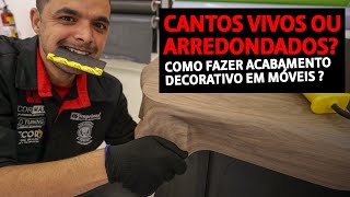 COMO FAZER ACABAMENTOS DE CANTOS PARA DECORAÇÃO  Envelopamento decorativo em móveis [upl. by Enilec215]