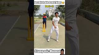 Rishab pant Vs stomp mic 🎤 cricket funny jcb shorts viralshort fypage [upl. by Hyatt]