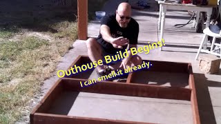 Outhouse Build Begins  Foundation [upl. by Nosreme]