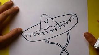 Como dibujar un sombrero paso a paso  How to draw a hat [upl. by Pinelli809]