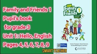 Ағылшын тілі 3сынып ✅️Family and Friends 3 grade Pupils book Unit 1 Pages 456789 [upl. by Llekcm364]