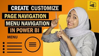 POWER BI Cara Membuat Menu NavigationCustomize Navigation MenuPage Navigation [upl. by Albarran]