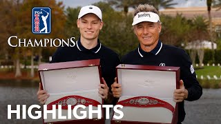 Bernhard and Jason Langer shoot 13under 59  Round 2  PNC Championship  2023 [upl. by Dolloff]