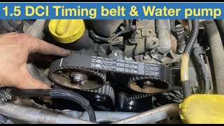 15 DCI Timing belt amp water pump replacement K9K [upl. by Wolford656]