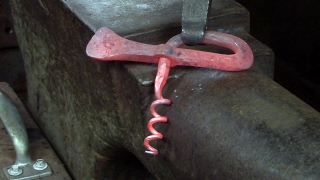 Blacksmithing  Forging a corkscrew freehand at the anvil [upl. by Broderic]